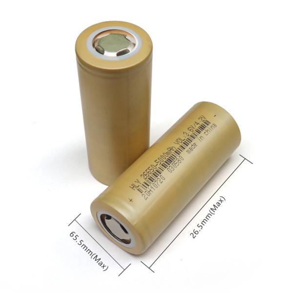 Polymer Lithium Rechargeable Li Ion Battery Cell 5000mAh 26650 3.6v
