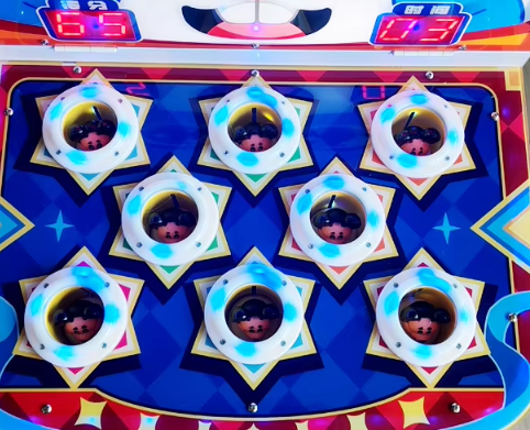 Cute Style Hammer Coin Pusher Mini Arcade Game Machine Whack Mole Game with Plastic Material