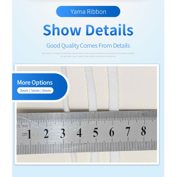 China Factory Nylon 3mm Round White Elastic Ear Loop Black Elastic Hair Band