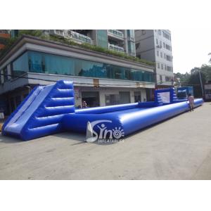 Funny Children Inflatable Games , Blue Inflatable Water Soap Soccer Field