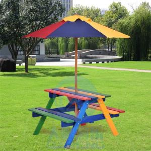 China Multicolor Swimming Pool Accessories Non Toxic 4 Seat Kids Picnic Table Bench Set wholesale