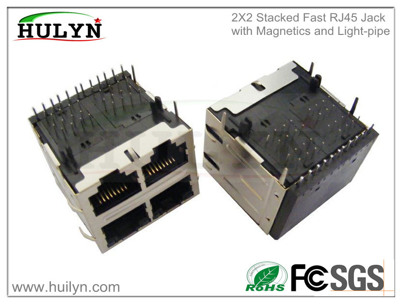 RJ45 connector with transformer,RJ45 Jacks HLY-006