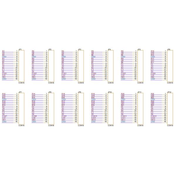 Sysolution receiving card D60-75, 12HUB75E ports for fine pitch led modules,led video wall