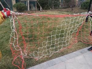 China White Portable Football Goals Polyethylene Single Knot wholesale