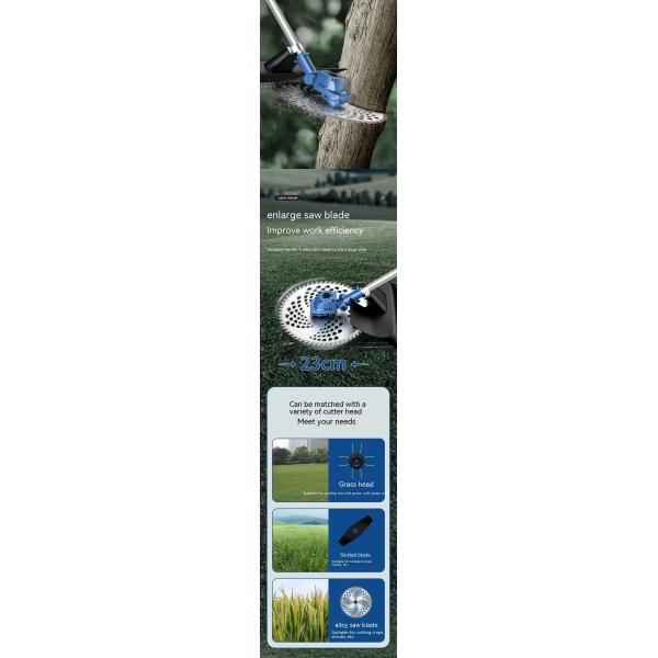 21V Rechargeable Grass Trimmer Cordless Grass Cutter Machine Household Small Weeder Battery Powered Electric Lawn Mower