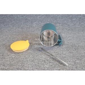 China Wedding Couple Reusable Coffee Stain Mug With Lid And Spoon wholesale