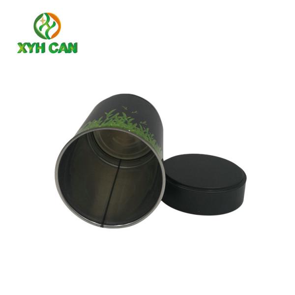 Tea Tin Can Easy to Carry Small Size Tinplate Material Matting Printing Tin Cans for Longjin Tea