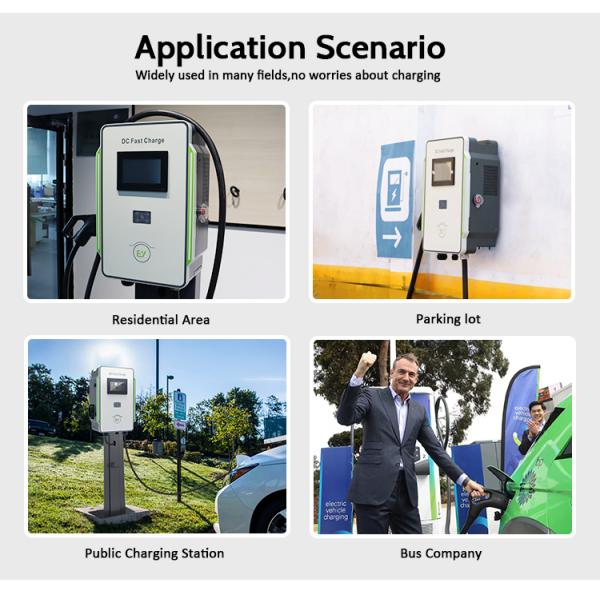 Electric Car Charging Pile OEM Level 3 Wall-Mount 30kW DC Fast Charger CCS1 CCS2 GB/T