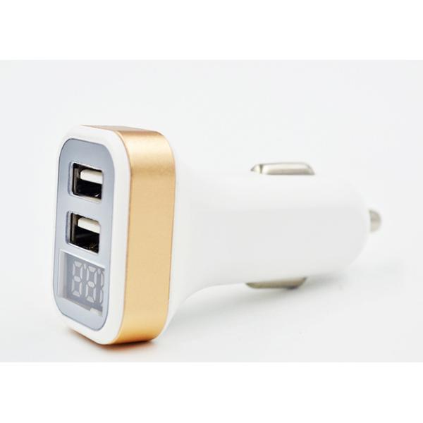 DC 5V 2.1 A Automobile Phone Charger With LED Screen Display Full Metal