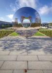 Morden Highly Polished Stainless Steel Sculpture Torus For Lawn Featuring