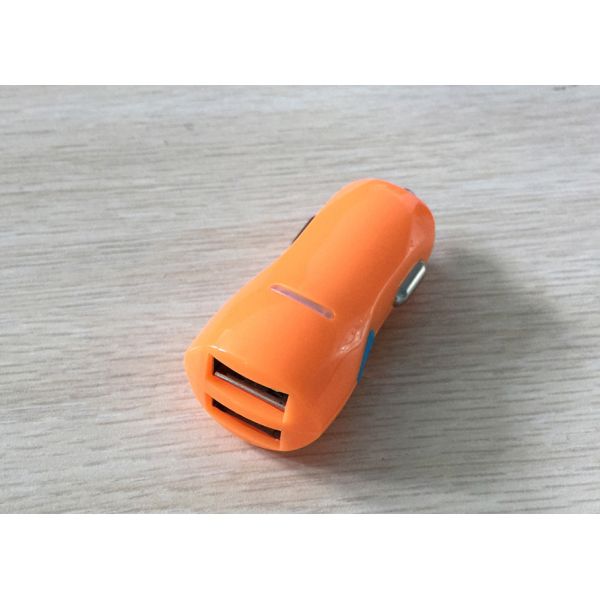 Fast Charging 2.1A Mini Car Charger Adapter With Two Usb Port Over Short Circuit Protection