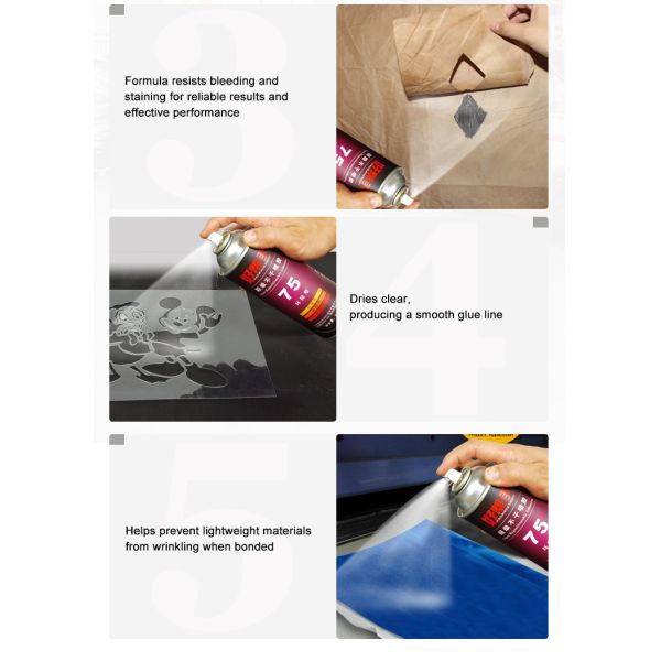 Art Design Aerosol Spray Adhesive Super Glue Embroidery Spray Contact Adhesive