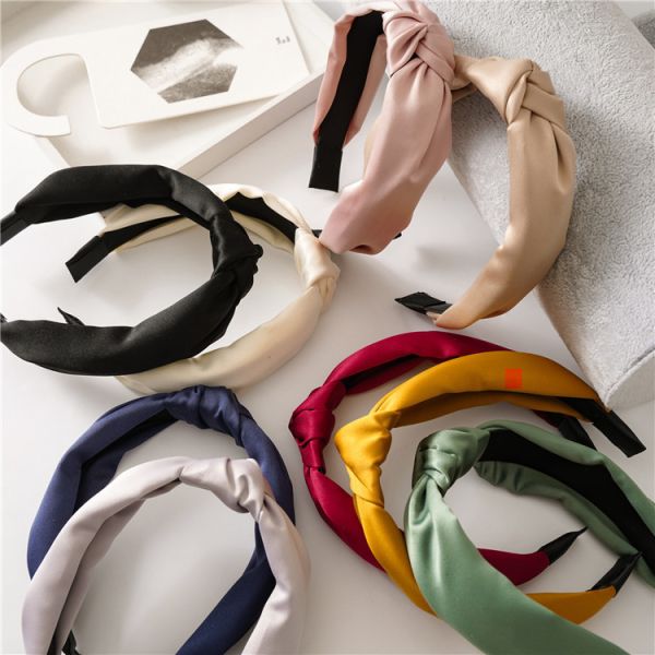 GLH001 Vintage satin hair headband women's accessories wholesale Europe United States knotting