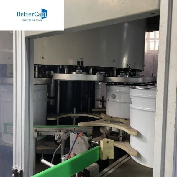 White 20L Metal Paint Bucket 5 Gallon Metal Tin Pail With Lock Ring Rubber Gasket