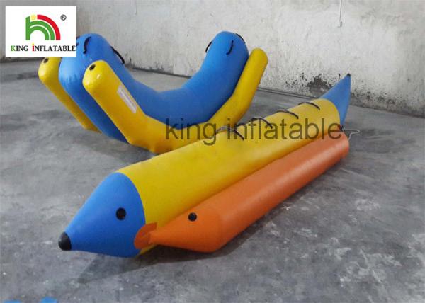 Quality 0.9mm PVC Tarpaulin Inflatable Banana Boat / Water Inflatable Banana Raft For Stream Fly Fishing for sale