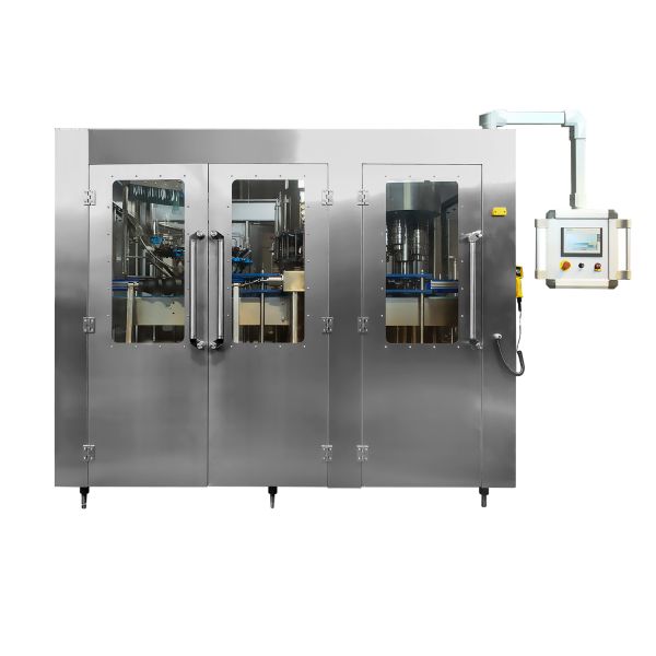 3in1 22000BPH Glass Bottle Filling Machine Milk Glass Bottle Packing Machine