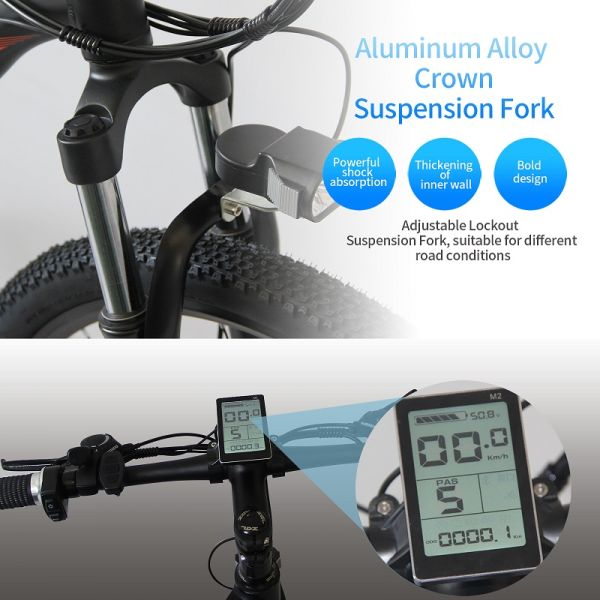 130km 26 Inch Electric Mountain Bike , 23AH Battery Powered Mountain Bike