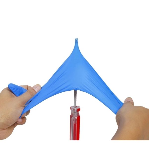 Blue Dispsoable Examination Nitrile Glove Powder Free 12 Inch For Medical Use