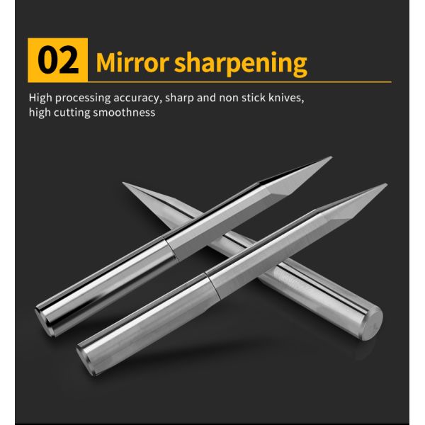 1 Flute Sharp Milling Cutter Metal End Mill Flat Bottomed For Woodworking CNC Carving