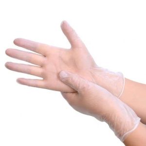 China Custom Pvc Disposable Gloves Food Grade Transparent Good Elasticity wholesale