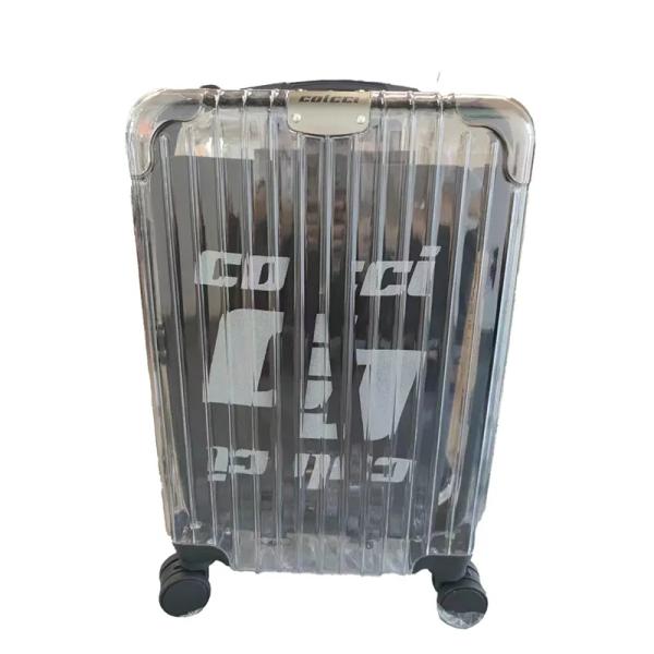 Dry and Wet Separation Transparent Luxury PC Waterproof Hard Shell Carry-on Suitcase with TSA Lock Clear Valise Cabin Travel Luggage
