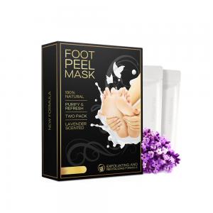 China New Formula Exfoliating Foot Peel Off Mask, Lavender Scented Booties For Cracked Heels Dead Skin Calluses on sale