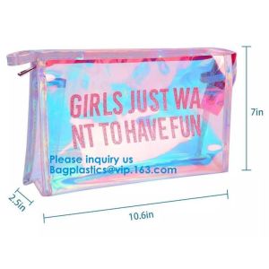 Customize New Fashion Hologram Cosmetic PVC Bag Holographic Makeup Bag Ladies