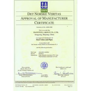 Shanghai Haosteel Co., Limited Certifications