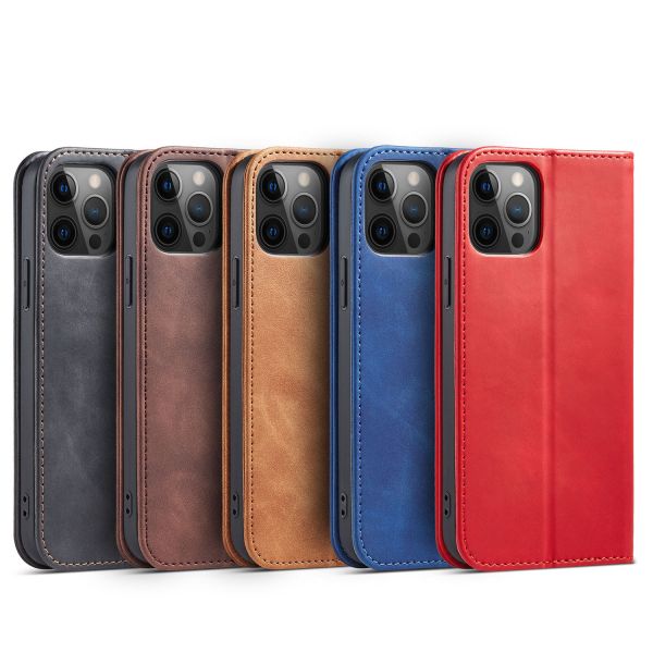 Retro Wallet Phone Case , Leather Protective Case Card Pocket Holder For Iphone XS