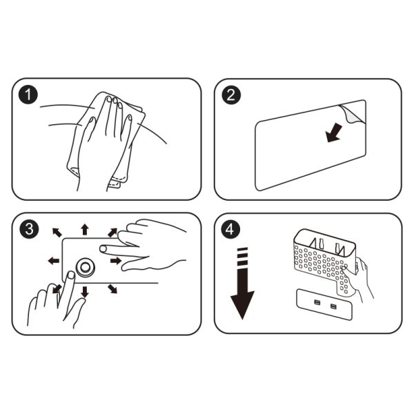 Clear Kitchen Storage Bath Organizer Basket Wall Mount For Shower Bar