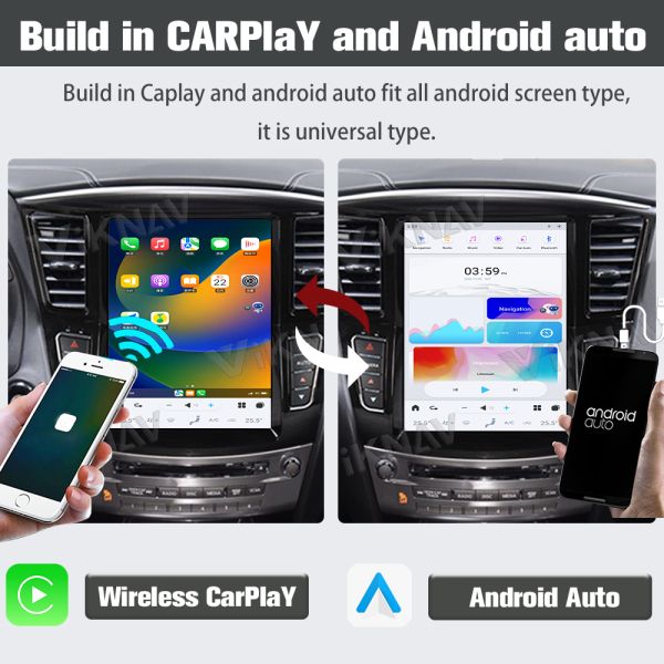 Viknav Car Radio For Infiniti QX60 (2011-2020) 12.3 inchAuto Audio Video WiFi Wireless CarPlay Upgrade Multimedia player