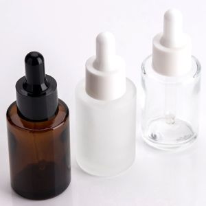 China 30ml Small Glass Dropper Bottles For Skin Care Products Anti Dust Easy To Carry on sale