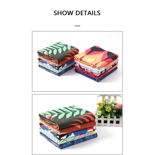 Non Slip Large Microfiber Beach Towels 65*185cm Printable Non Skid Yoga Towel