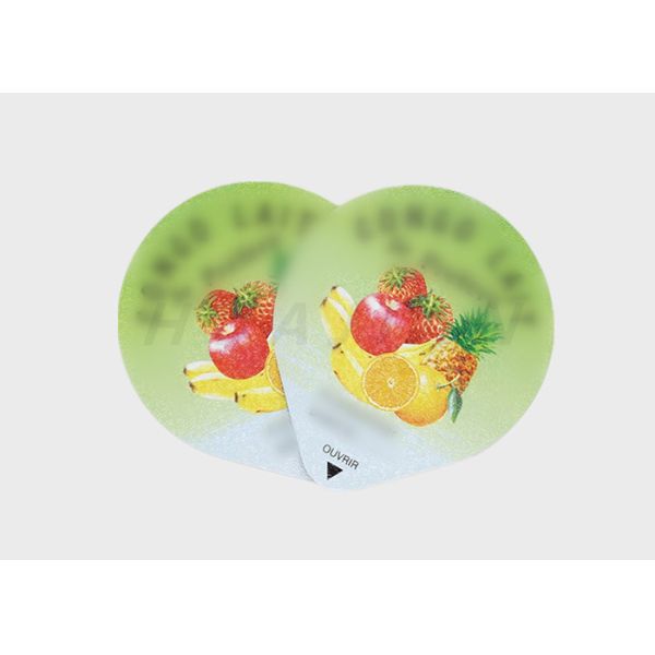 Heat Seal Laminated Aluminum Foil Lidding Food Labeling Stickers