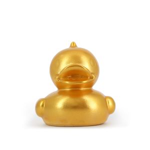 China Gold Silver PVC Plastic Toys Electroplated Duck 3D Cartoon Figure wholesale