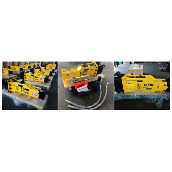 OEM Factory Rock Breaker Yakai CTHB81 Fixed Top Type Hydraulic Breaker Chisel Diameter 140mm