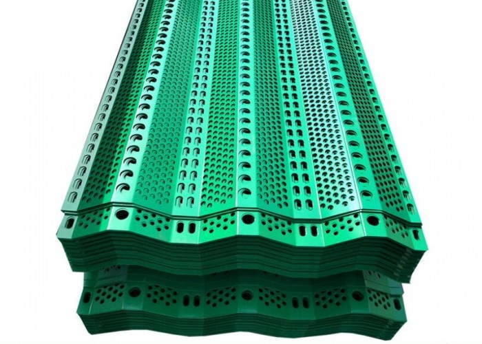 Flexible Flame Retardant Punched Metal Screen Windproof Dust Suppression Net