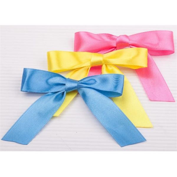 Decoration Tie Satin Ribbon Bow Washable Home Textile With Dyeing