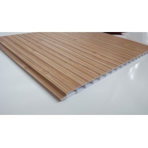 China Banboo Pattern PVC Ceiling Panels PVC Building Materials Panel Ceiling on sale