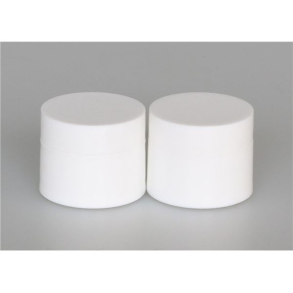 Plastic cosmetic jars 15g , double wall white PP cream jars