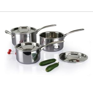 China 3Pcs 3-ply stainless steel cookware set SHCY-3010 on sale
