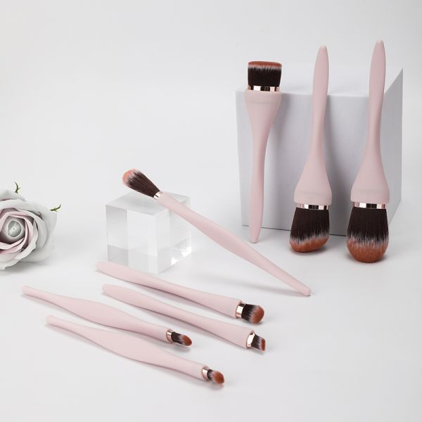 Compact Plastic Handle UV coating Mini Makeup Brush Set 14.5mm