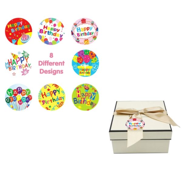 Birthday Party Custom Sticker Labels 160g/Roll For Cookies Packaging