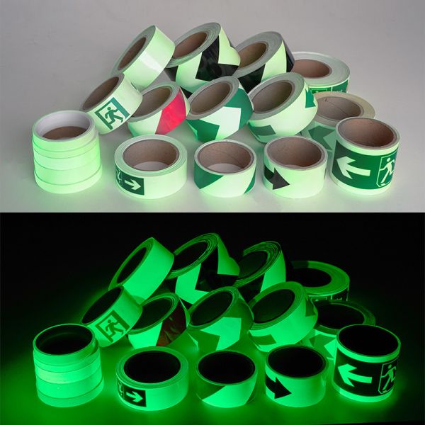 Printable Photoluminescent Film 1.24X45.7m Glow in The Dark Luminous Tape For Warning