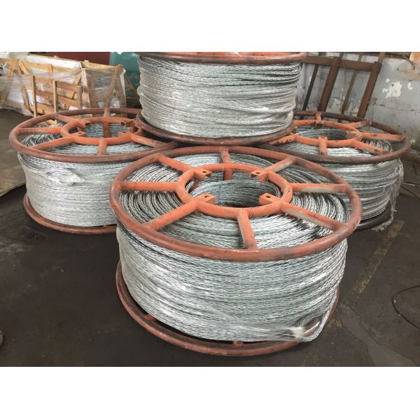 Hexagon 12 Strands Galvanized Anti Twist Wire Rope Transmission Steel Pilot Rope