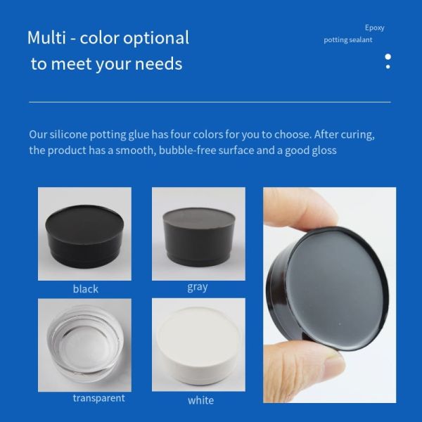 Hanast 10:1 Potting Compound Insulation And Moisture-Proof Potting AB Adhesive Black Two-Component Silicone Adjustable Customization