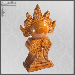 China Fireball Roof Finial Chinese Roof Decoration Art Collection Customizable Size Color on sale