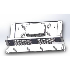 96 Cores Fiber Optic Termination Box Drawer Type 19"Subrack Loaded With Duplex