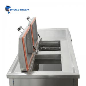 China Industrial Ultrasonic Cleaning Machine 61L With Two Baths Cleaning Heating Spraying wholesale