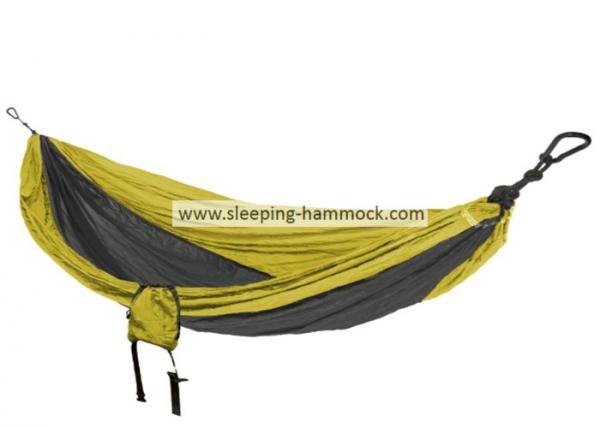 Quality Oversized Portable Parachute Nylon Fabric Travel Camping Hammock Lime Charcoal for sale